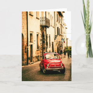 Fiat 500 500 in Umbria, Italy Card