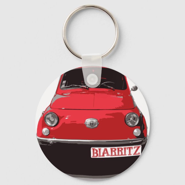 Fiat 500 Biarritz Key Ring (Front)