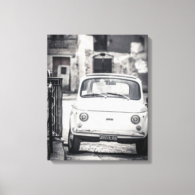 Fiat 500, cinquecento, in Italy, classic canvas (Front)