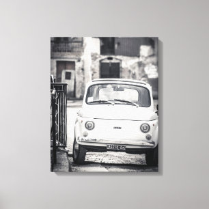 Fiat 500, cinquecento, in Italy, classic canvas Print