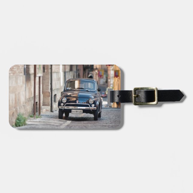 Fiat 500, Cinquecento in Italy Luggage Tag (Front Horizontal)