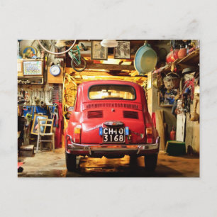 Fiat 500, Cinquecento in Italy Postcard