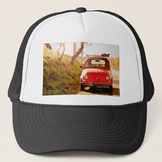 Fiat 500, Cinquecento in Italy Trucker Hat (Front)