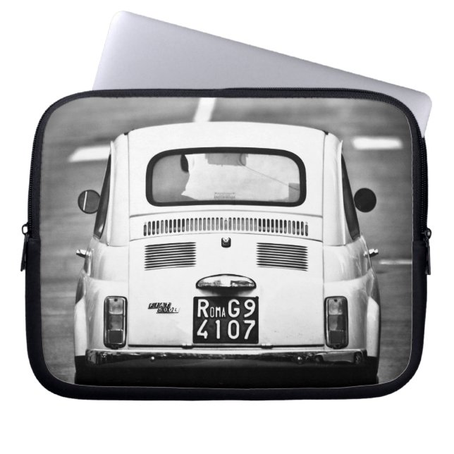Fiat 500, cinquecento, in Rome, Laptop sleeve (Front)