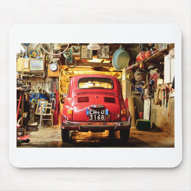 Fiat 500 in Italy Mouse Pad (Front)