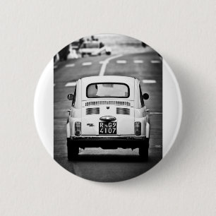 Fiat 500 in Rome 6 Cm Round Badge