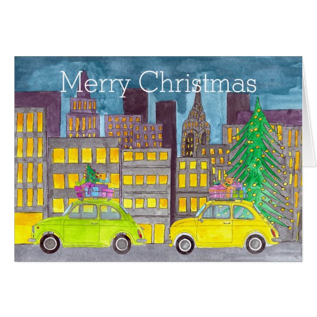 Fiat 500 in the City Customizable  (Front Horizontal)