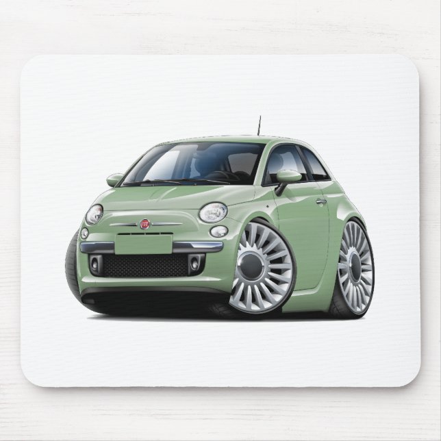Fiat 500 Lt Green Car Mouse Pad (Front)