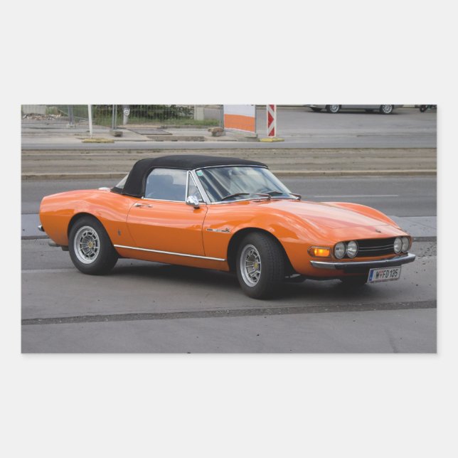 Fiat Dino Spider Rectangular Sticker (Front)