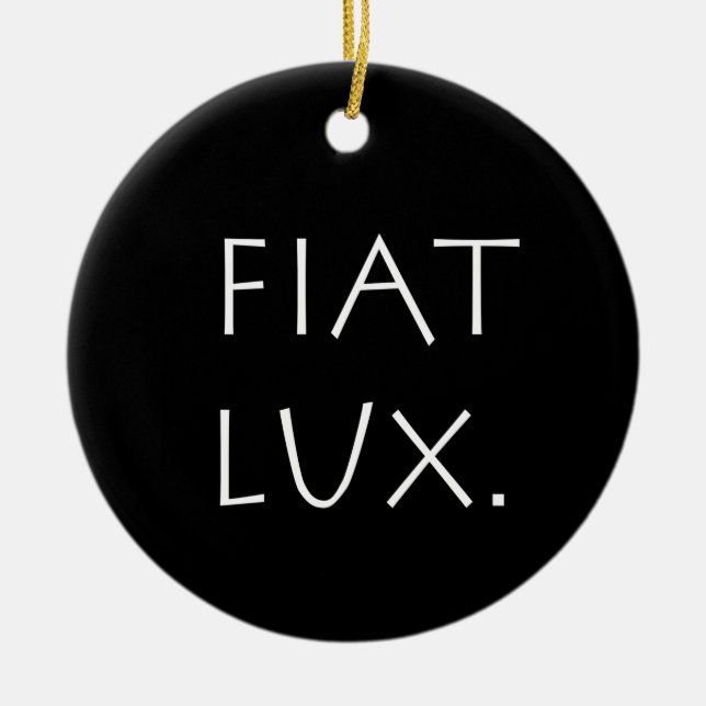 Fiat Lux Ceramic Tree Decoration (Front)