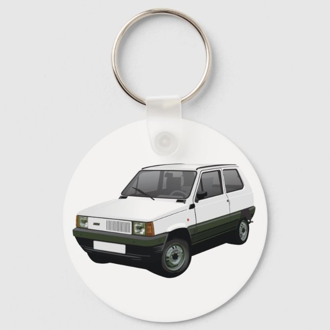 Fiat Panda 30/45 Mk1 (Tipo 141) white Key Ring (Front)