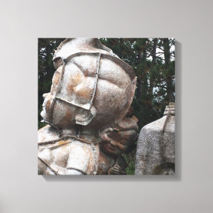 fiberglass graveyard big boy and milk carton canvas print