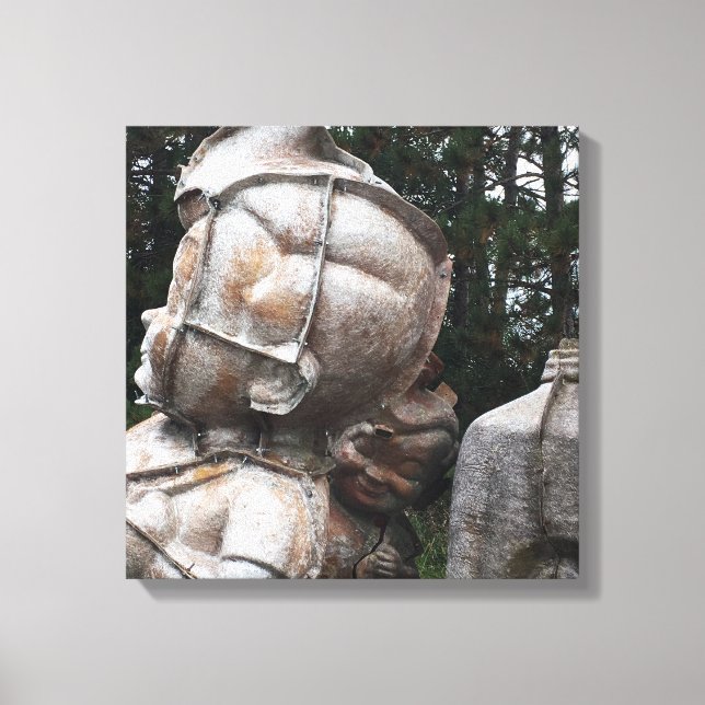fiberglass graveyard big boy and milk carton canvas print (Front)