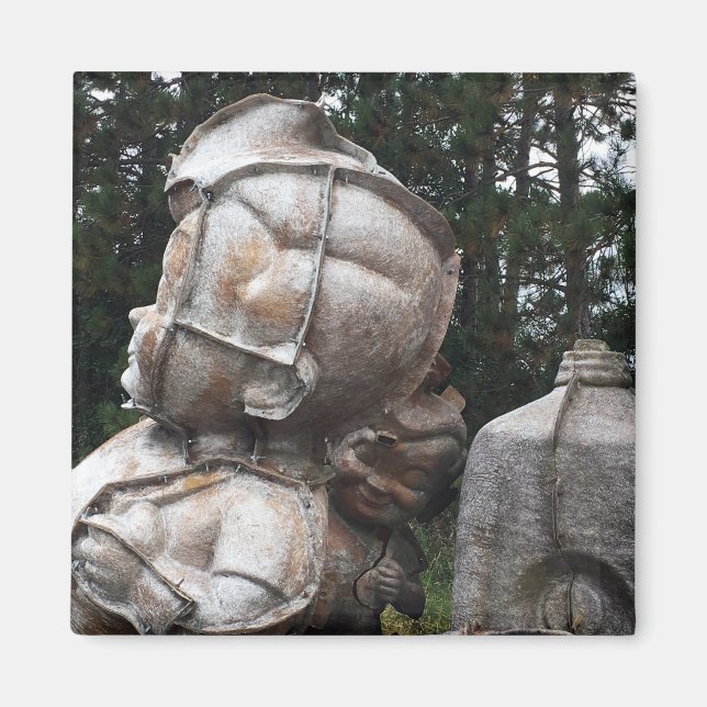 fiberglass graveyard big boy and milk carton magnet (Front)