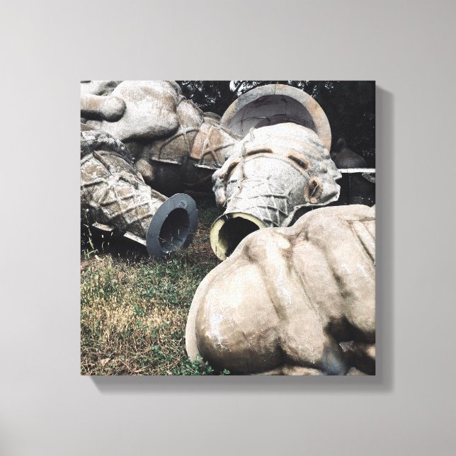 fiberglass graveyard ice cream cones canvas print (Front)