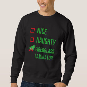Fiberglass Laminator Funny Pajama Christmas Sweatshirt