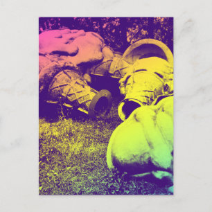 fiberglass summer ice cream cones postcard