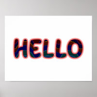 Fiberoptic Neon Glow HELLO Greeting 