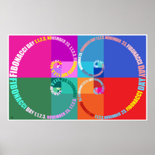 Fibonacci Day, Pop Art, Typographic Poster