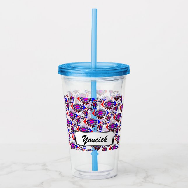 Fibonacci 'Fish' by Kenneth Yoncich Acrylic Tumbler (Front)