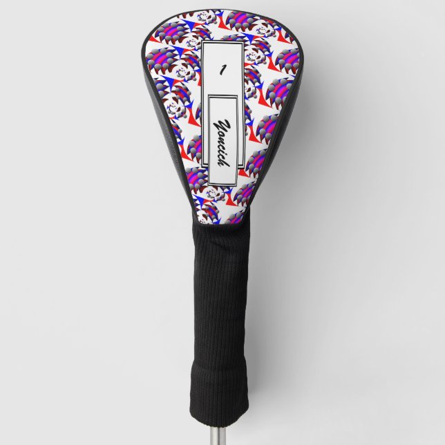 Fibonacci 'Fish' by Kenneth Yoncich Golf Head Cover (Front)