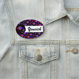 Fibonacci 'Fish Chequered Black' by Kenneth Name Tag