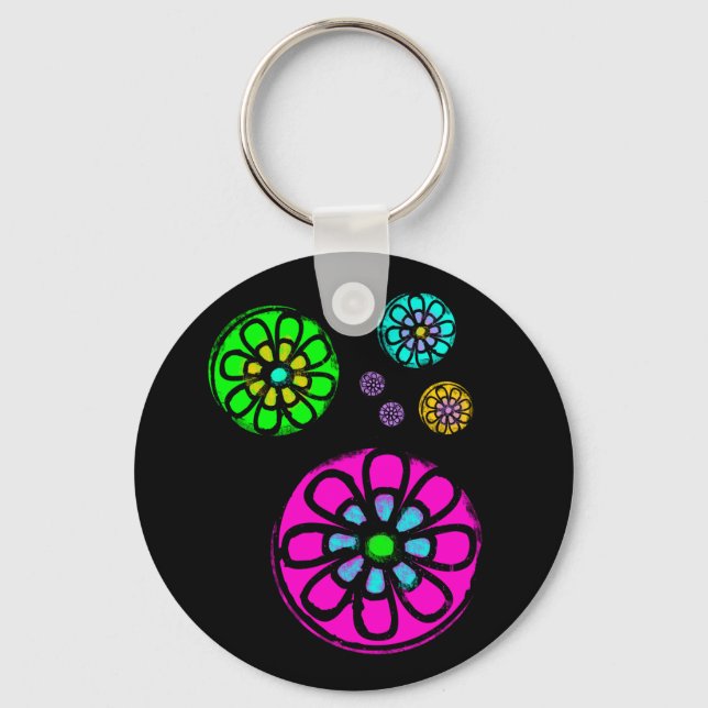Fibonacci Flower Power Key Ring (Front)