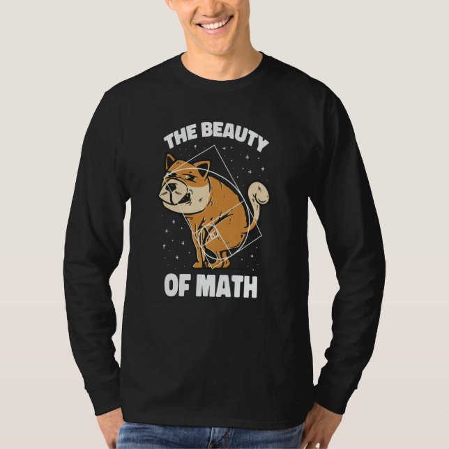 Fibonacci Golden Ratio Dog For Math T-Shirt (Front)