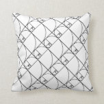 Fibonacci golden ratio - unique mathematical art cushion<br><div class="desc">This elegant,  modern design features Fibonacci's golden ratio. Use this contemporary,  artistic line drawing to impress your friends,  whether they be mathematicians or graphic designers!</div>