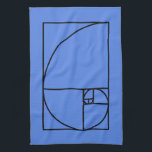 Fibonacci golden ratio - unique mathematical art tea towel<br><div class="desc">This elegant,  modern design features Fibonacci's golden ratio. Use this contemporary,  artistic line drawing to impress your friends,  whether they be mathematicians or graphic designers!</div>