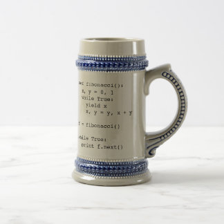 Fibonacci in Python Beer Stein