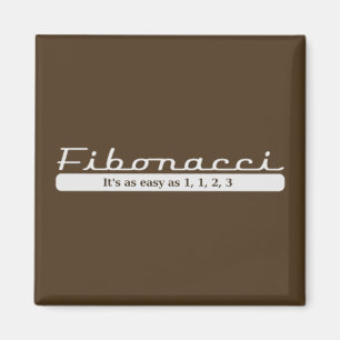 fibonacci... It's as easy as 1, 1, 2, 3 Magnet