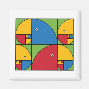 Fibonacci Parrots Magnet