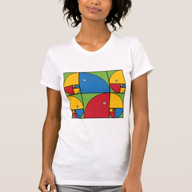 Fibonacci Parrots T-Shirt (Front)