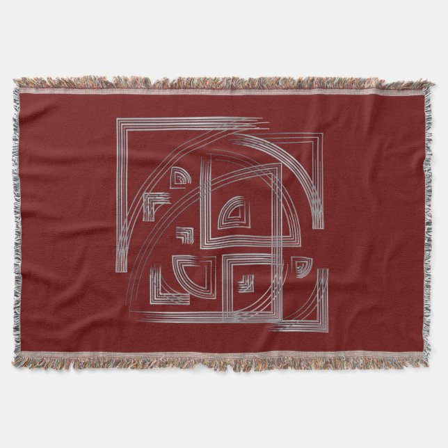 Fibonacci puzzle throw blanket (Front)