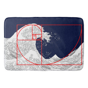Fibonacci Sequence and The Great Wave Bath Mat