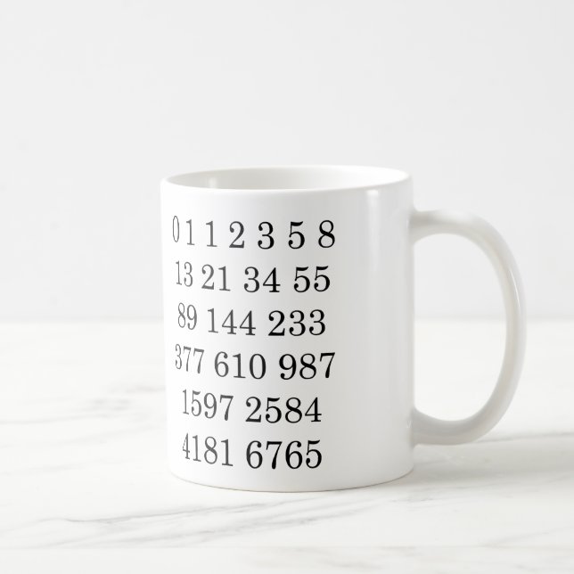 Fibonacci Sequence Mug Math Fibonacci Numbers Mug (Right)