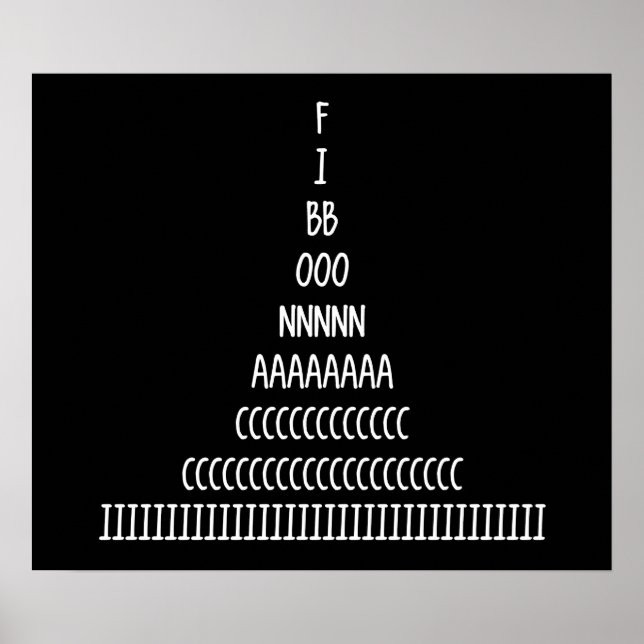 Fibonacci Sequence Poster (Front)
