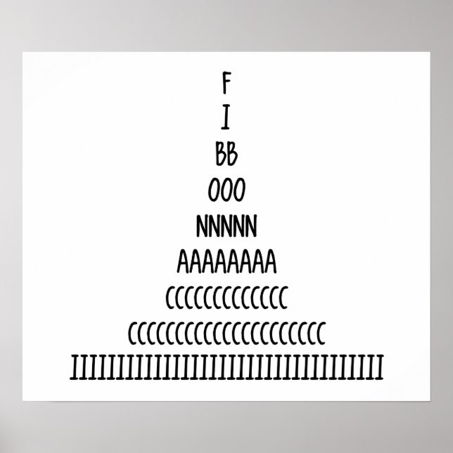 Fibonacci Sequence Poster (Front)