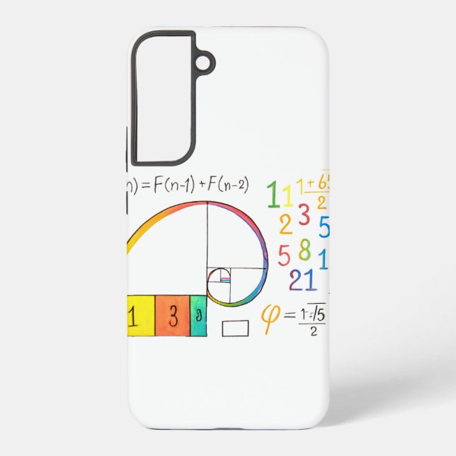 Fibonacci Sequence Spiral Samsung Case (Back)