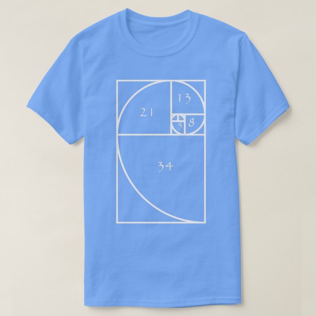 Fibonacci Spiral 1 T-Shirt (Design Front)