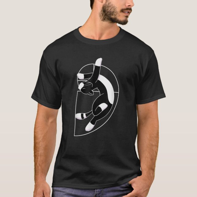 Fibonacci Spiral Cat T-Shirt (Front)
