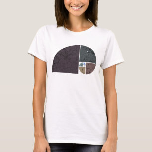 Fibonacci Spiral Elephant - Golden Ratio 2 T-Shirt