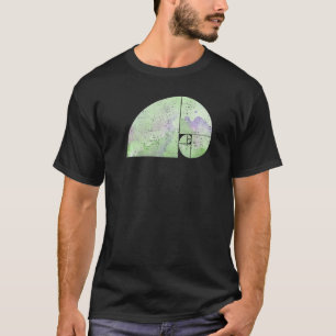 Fibonacci Spiral Elephant Golden Ratio grungy 3 T-Shirt
