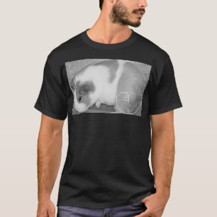 Fibonacci Spiral Funny Math Golden Ratio Guinea Pi T-Shirt