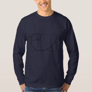 Fibonacci Spiral Golden Section Geometry T-Shirt