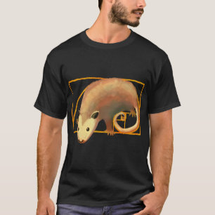 Fibonacci Spiral Opossum Possum in Golden Ratio Sp T-Shirt