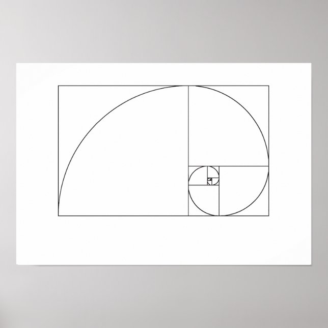 Fibonacci Spiral Poster (Front)