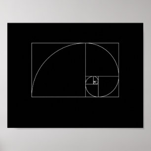 Fibonacci Spiral Poster