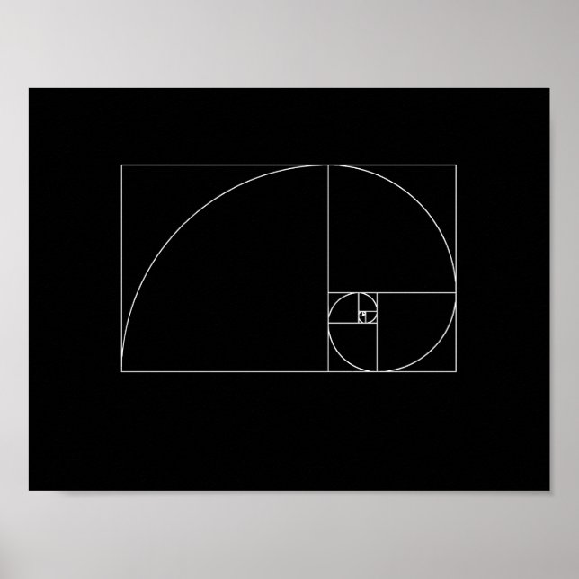 Fibonacci Spiral Poster (Front)